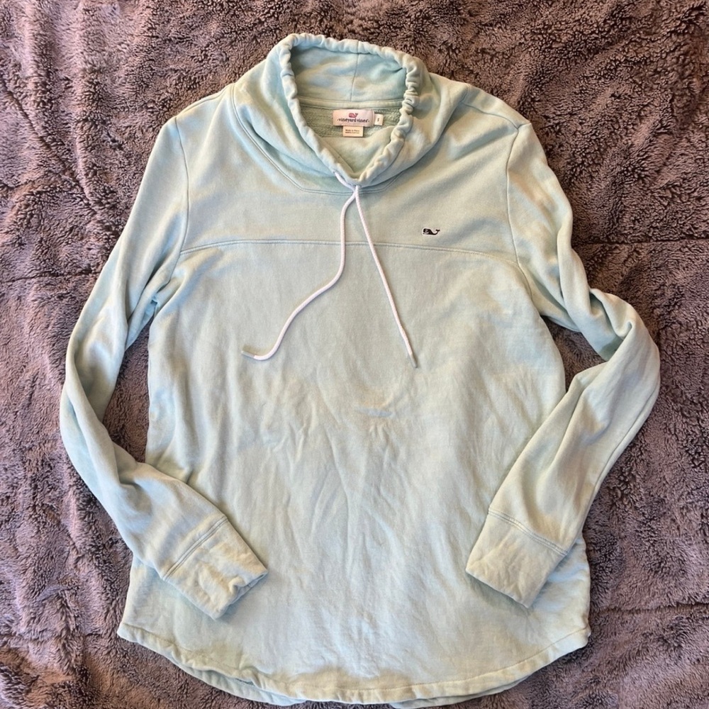 vineyard vines Blue Cowl Neck Pullover Sweatshirt Size Small